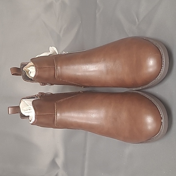 Harvest Land Shoes - HARVEST Land Ankle Boots with Side Buckle, Brown, Size 11